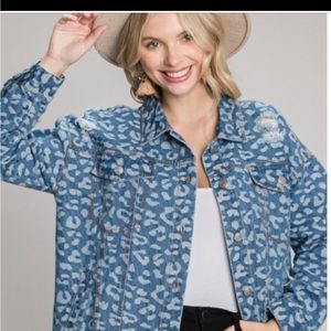 Leopard Denim Jacket